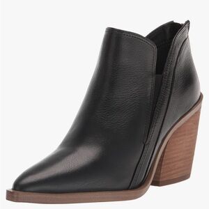Vince Camuto Black Leather Ankle Booties
